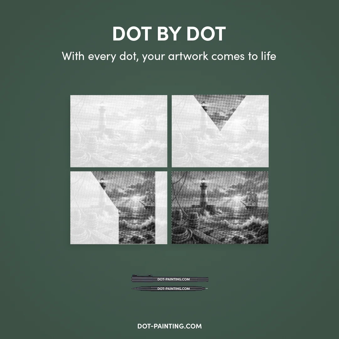 Skepp vid fyren prickmalning