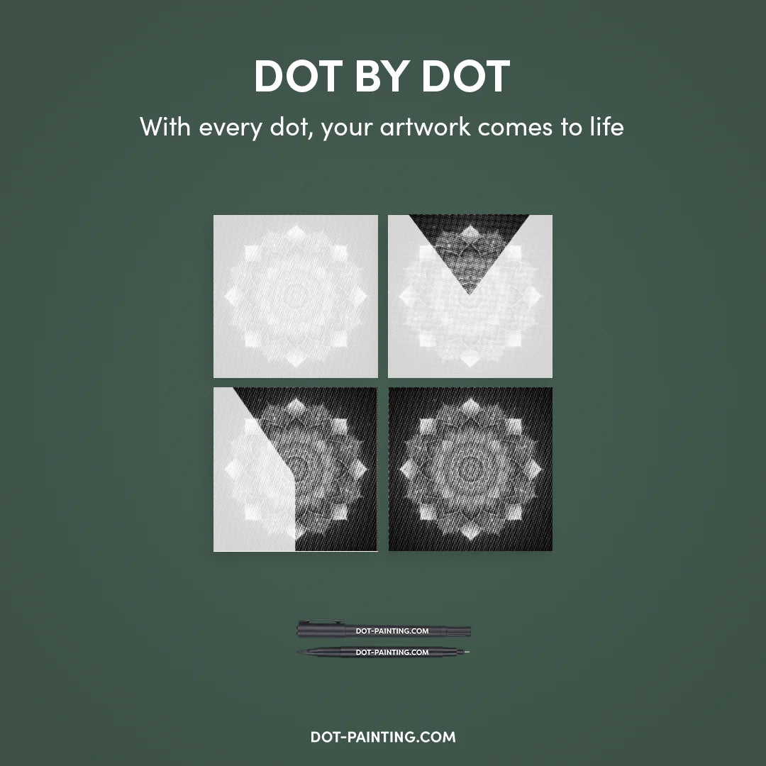 Mandala 14 Dot Målning