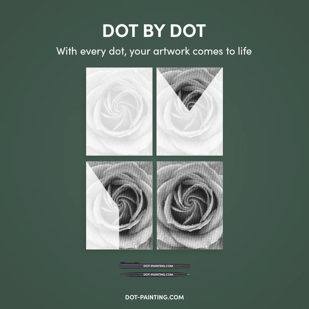 Rose Dot Målning