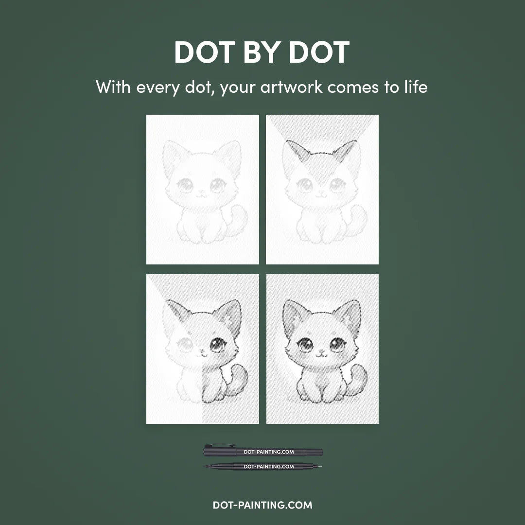 Kattunge Dot Målning