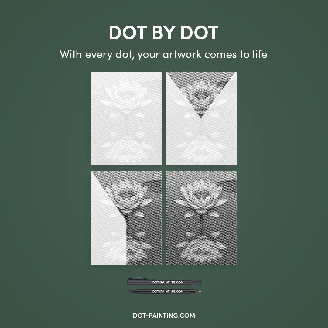 Näckros på vattenpricksmålningen