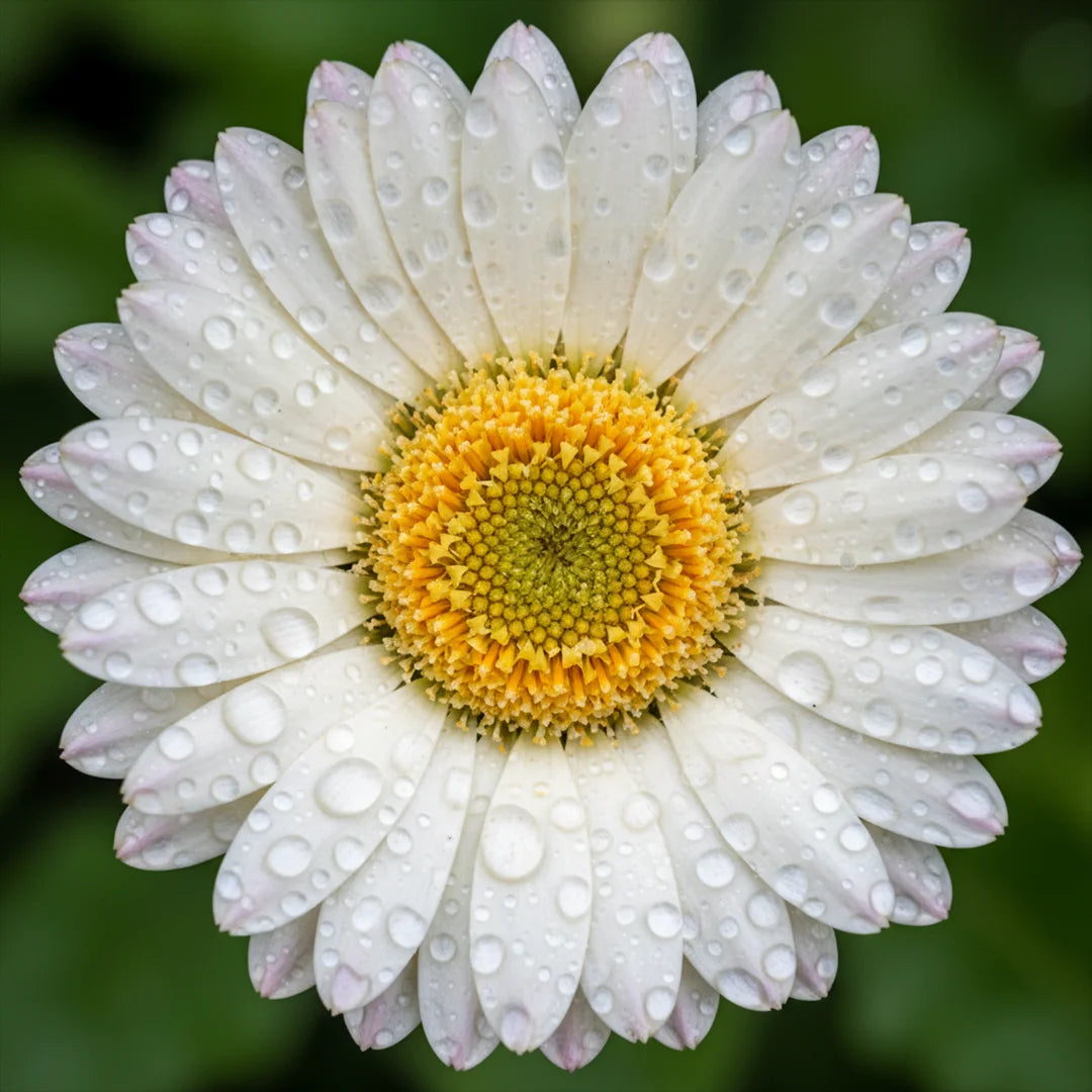 Blomma med vattendroppar Dot målning