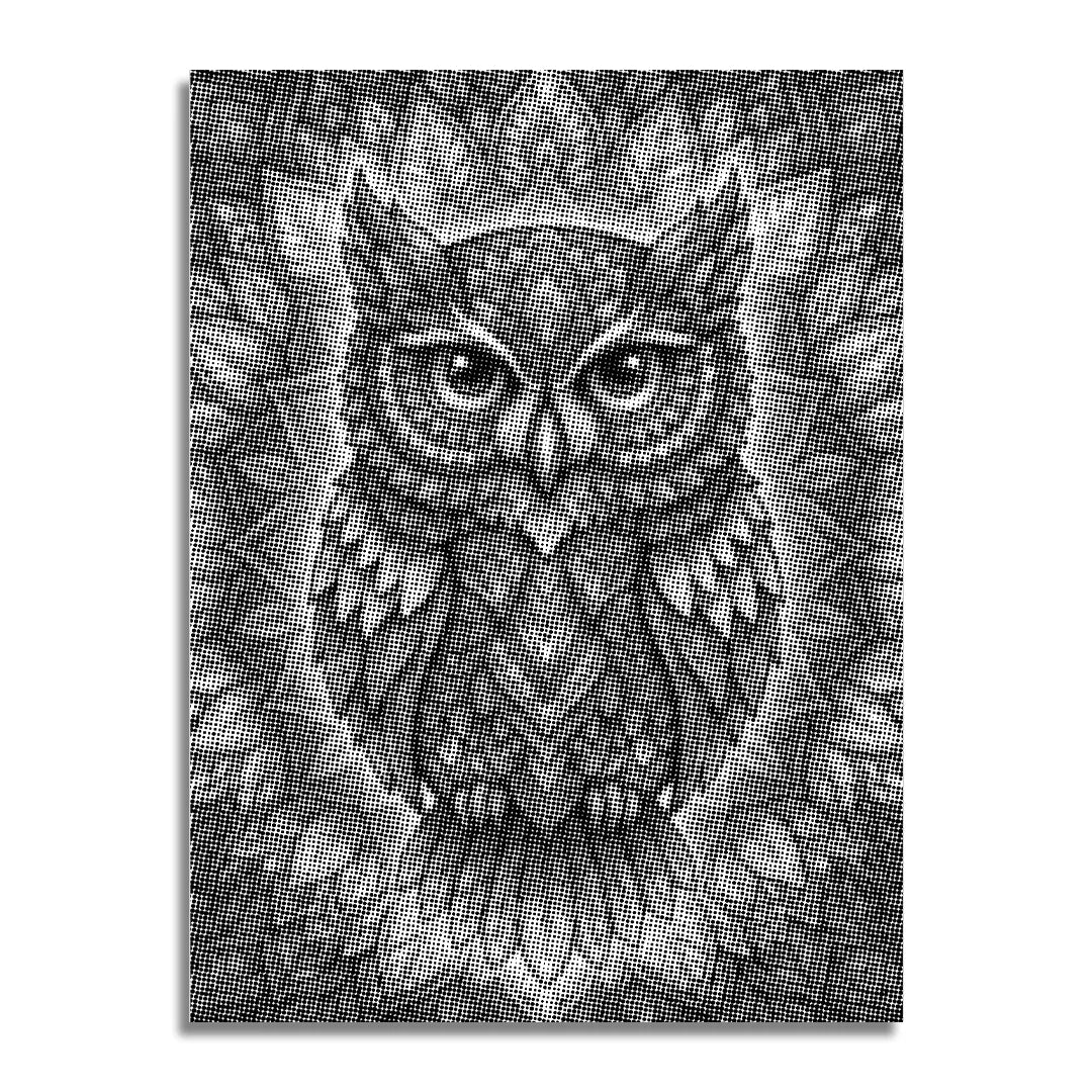 Owl Mandala 2 Dot Målning
