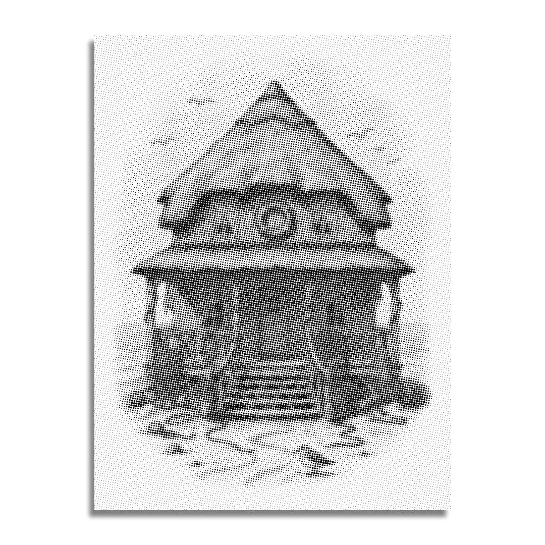 Beach Cottage Dot Målning