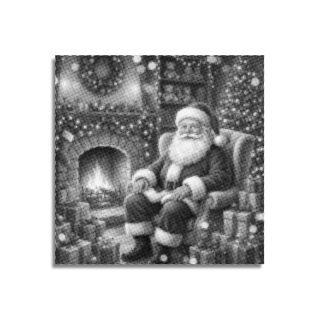 Jultomten med gåvor Dot målning