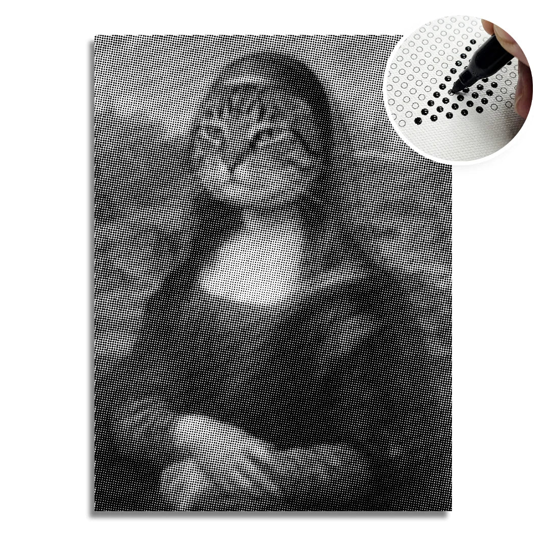 Mona Lisa Katt prickmalning