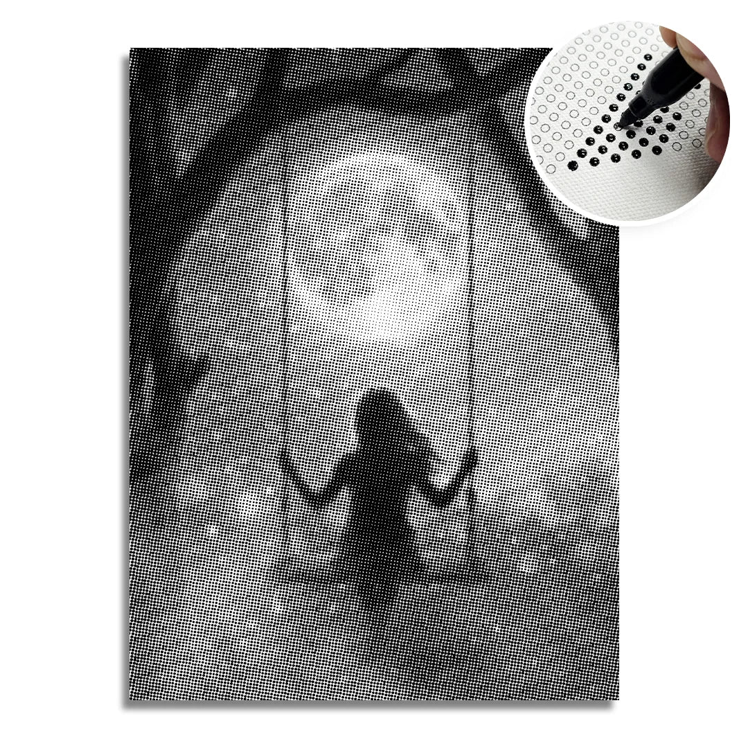 Moonlight Swing Dot Målning