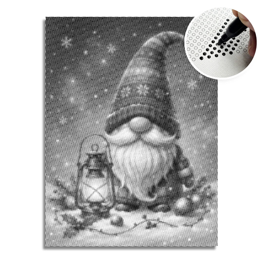 Jultomtar prickmålning
