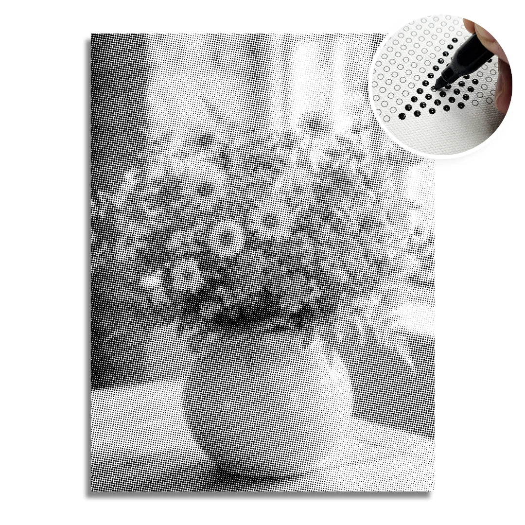 Blomvas Prickmålning