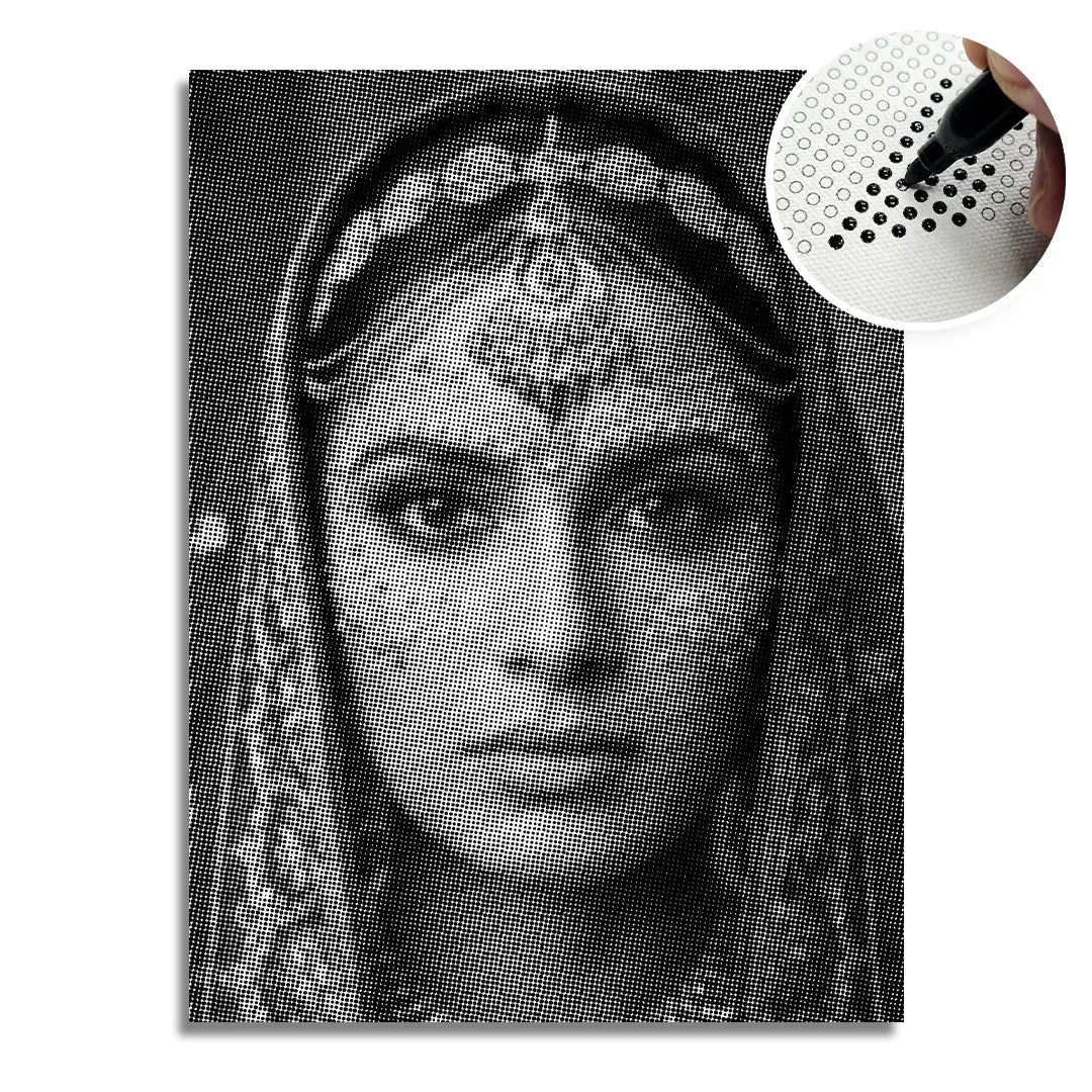 Indisk kvinna prickmålning