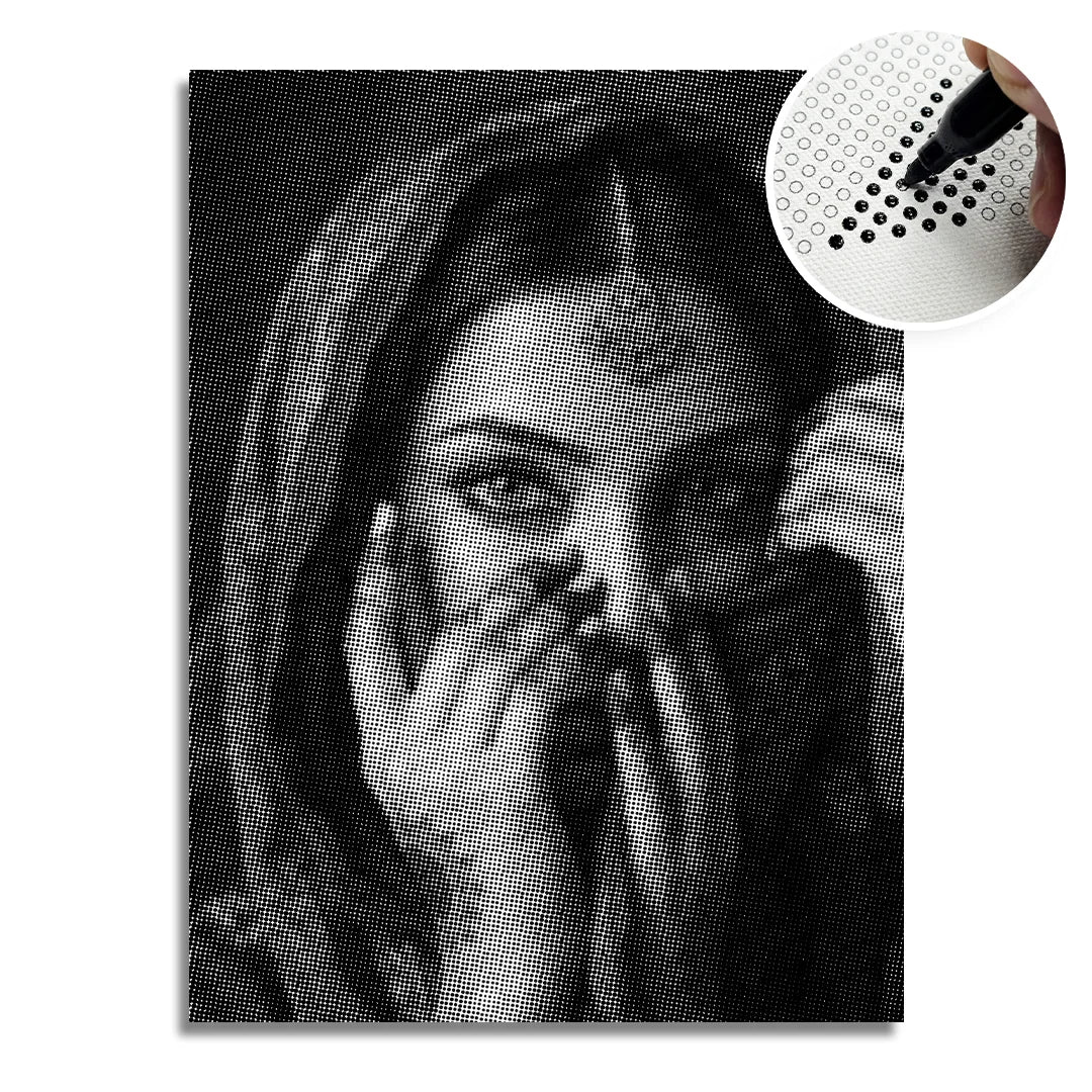 Vacker indisk prickmålning