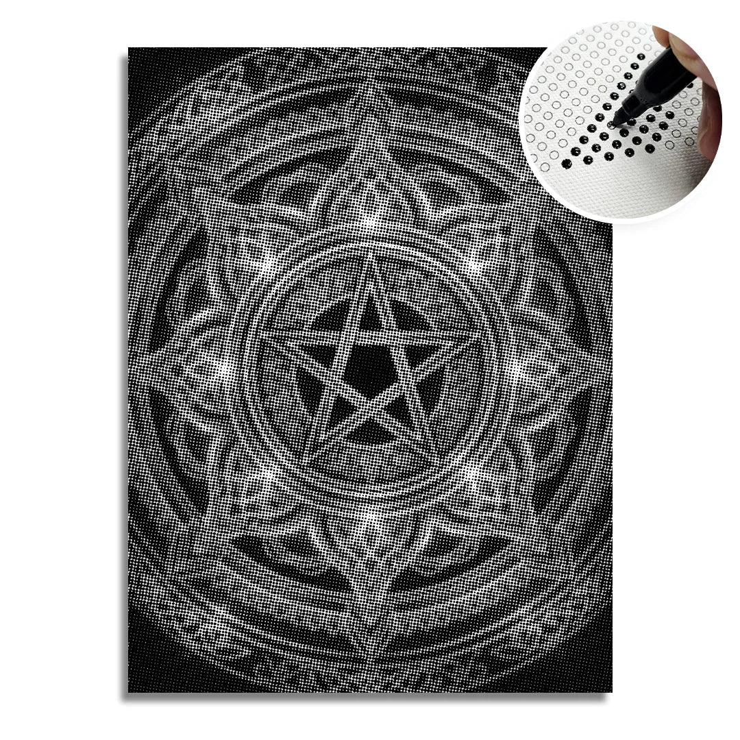 Mandala Star Dot Målning