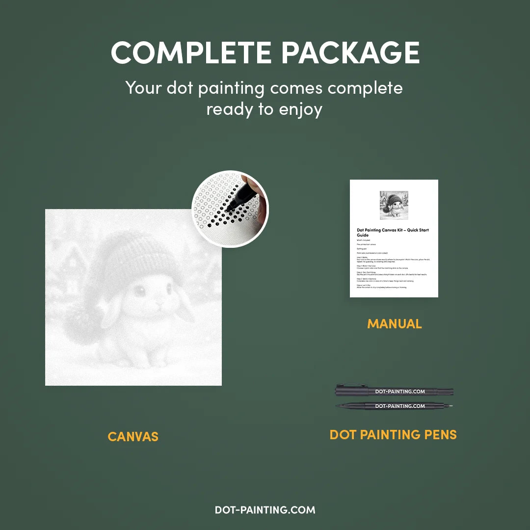 Vinter kanin prick målning