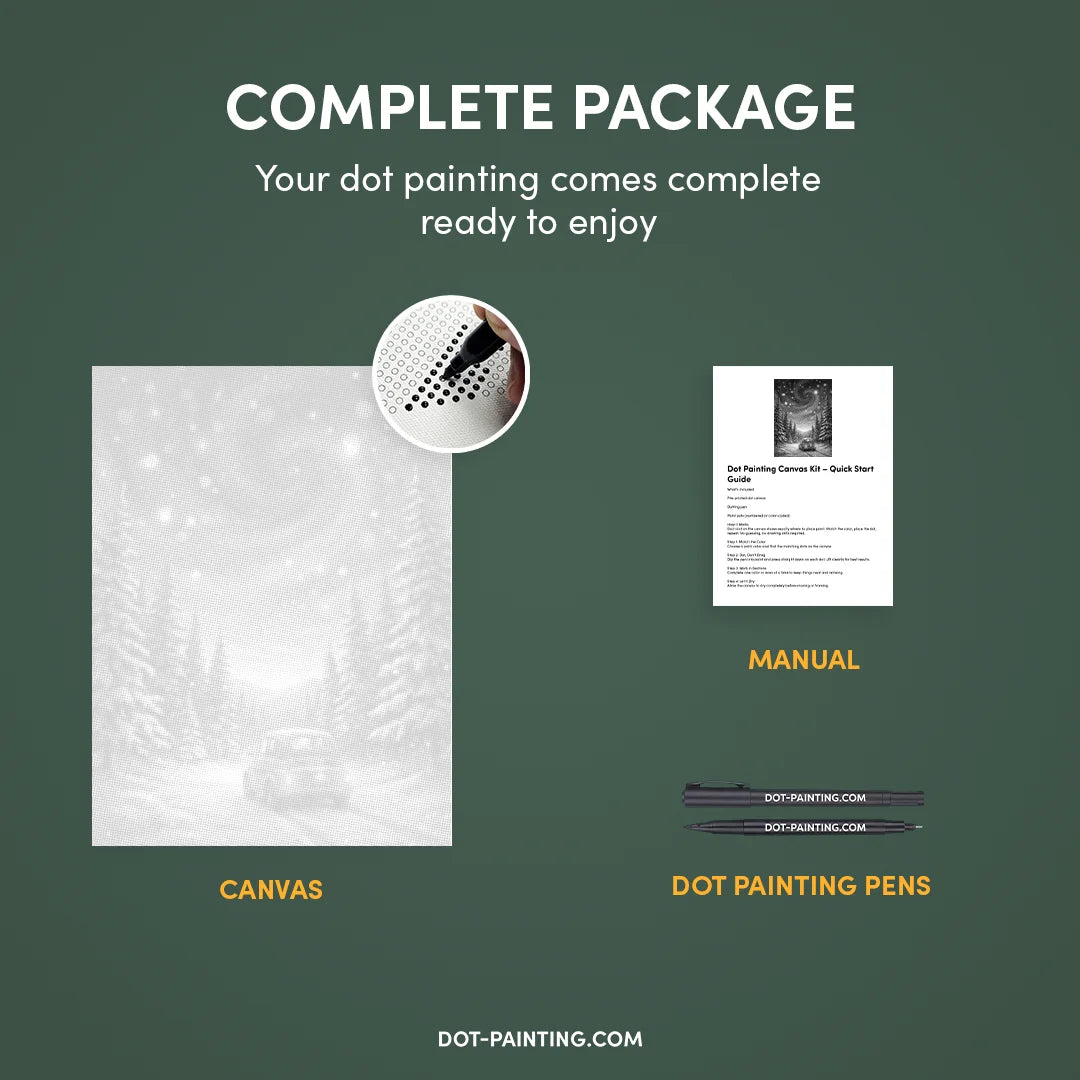 Magisk vinternatt prickmålning