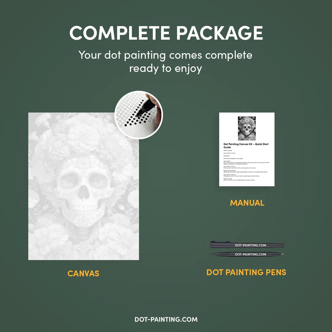 Sugar Skull Prickmålning