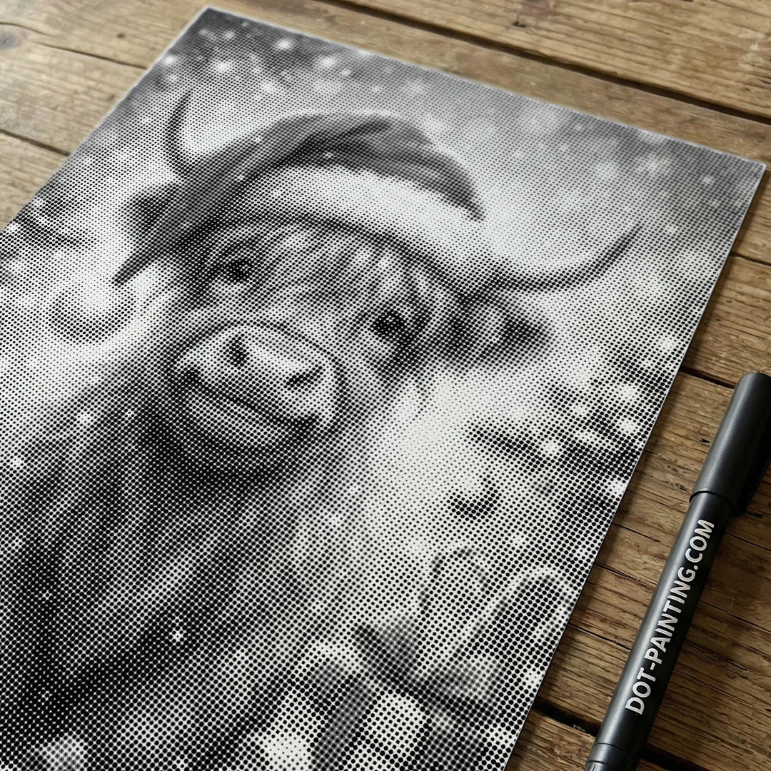 Skotska höglandet med gåvor Dot Painting