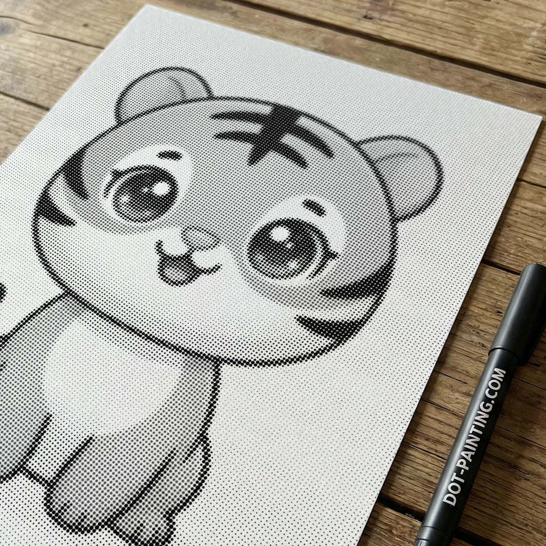 Liten Tiger Dot Målning