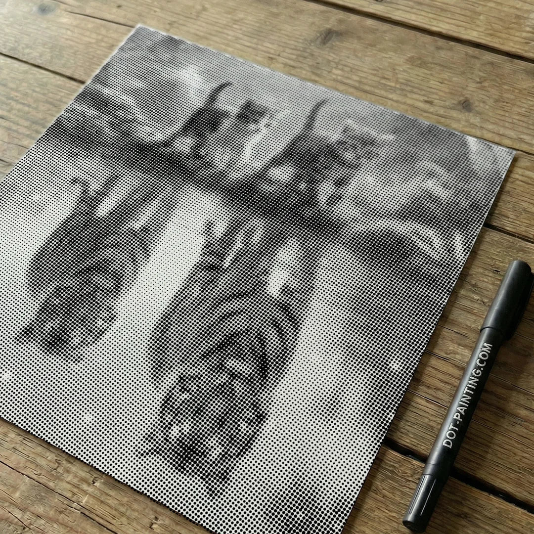2 kattungar Reflection Dot Painting