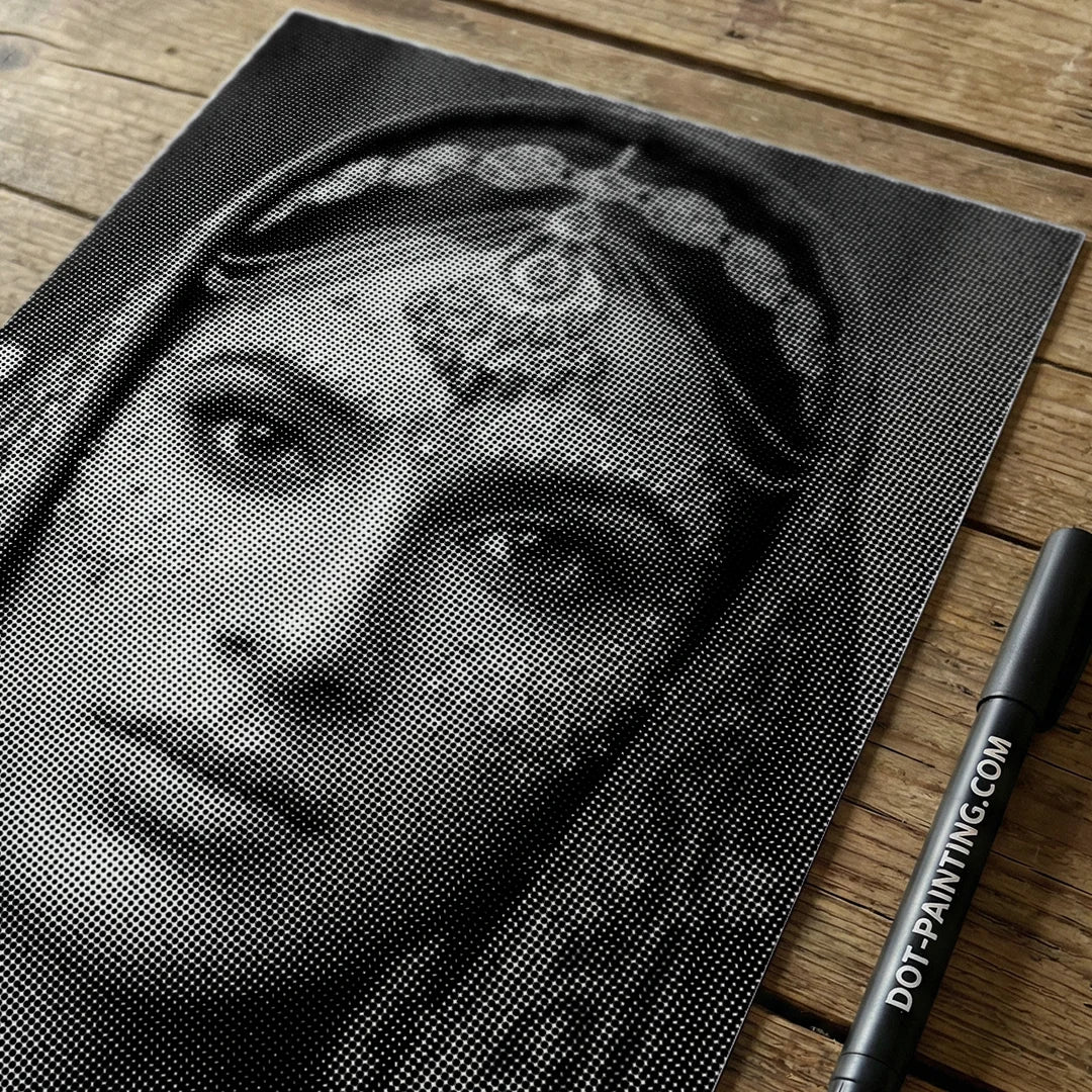 Indisk kvinna prickmålning