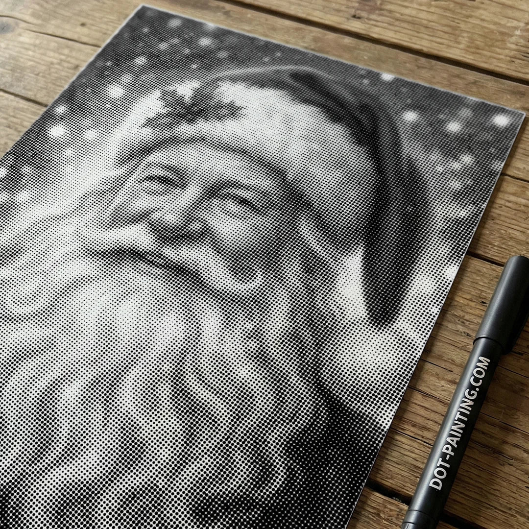 Tomte 4 prick målning