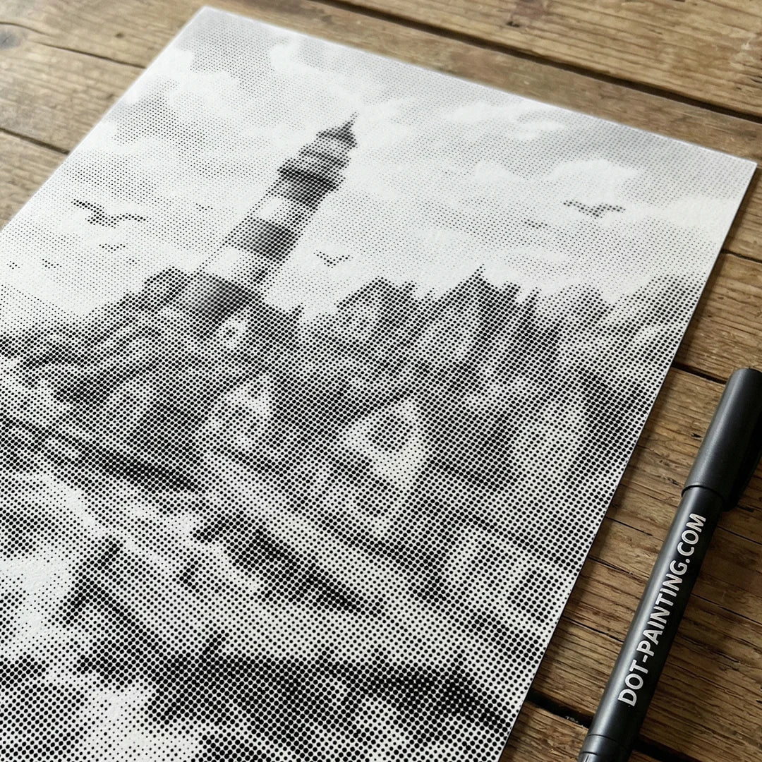 Byn vid fyren Dot Painting