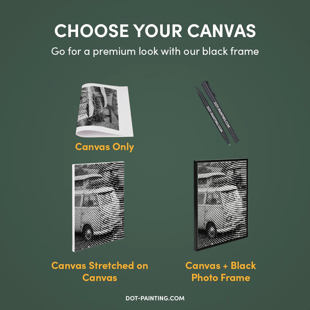 Oude VW-bus prickmålning