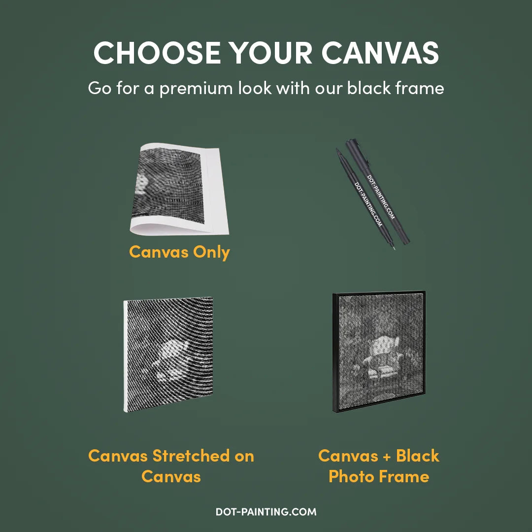 King Leopard Dot Målning