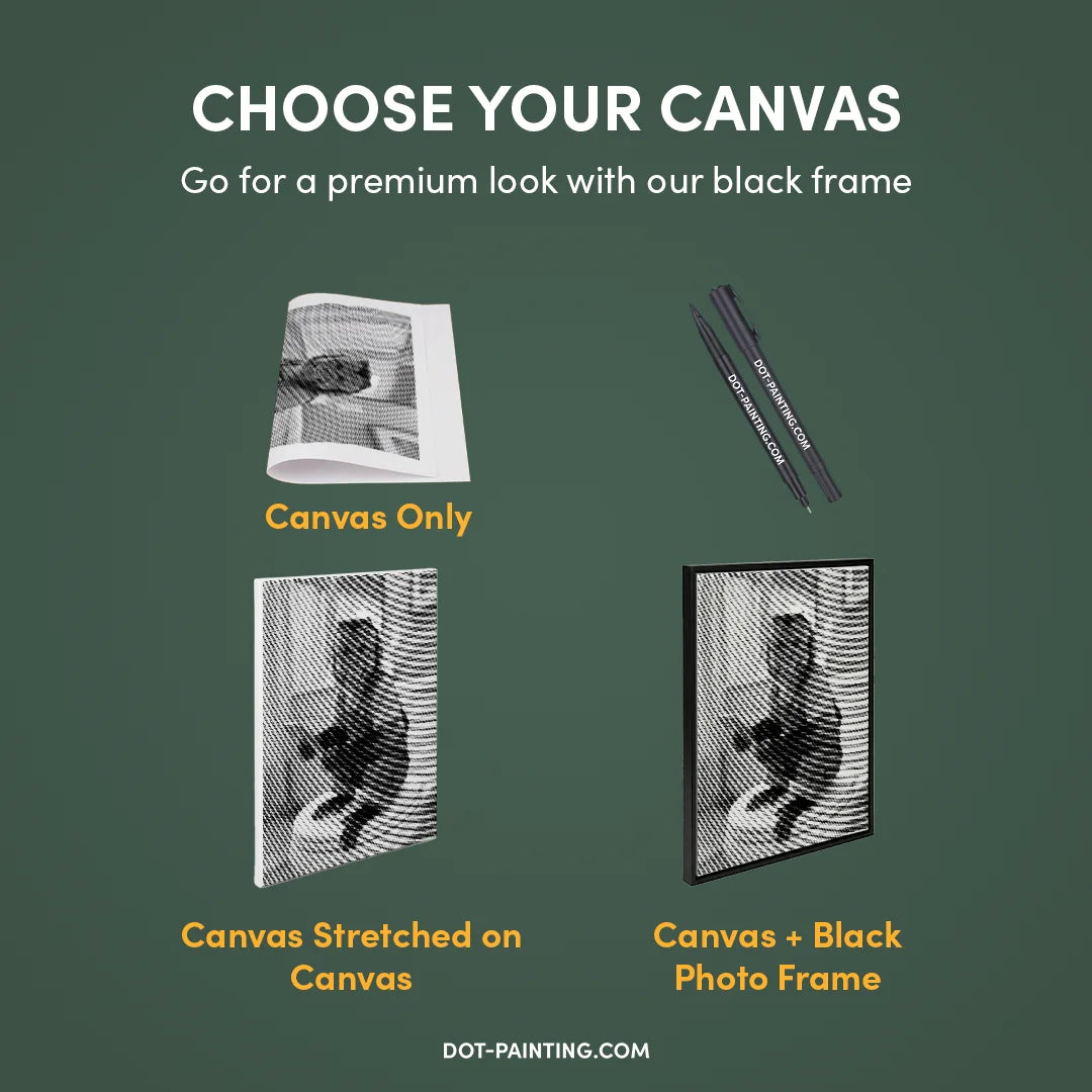 Apa på en toalett prickmålning