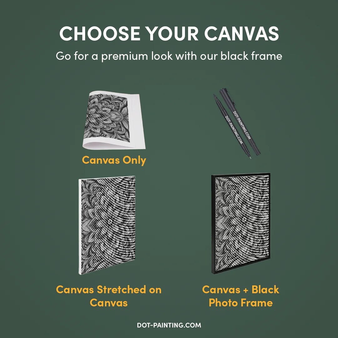 Blommigt Mandala Prickmålning