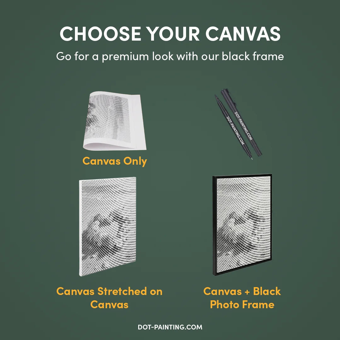 Blommor på stranden prickmålning