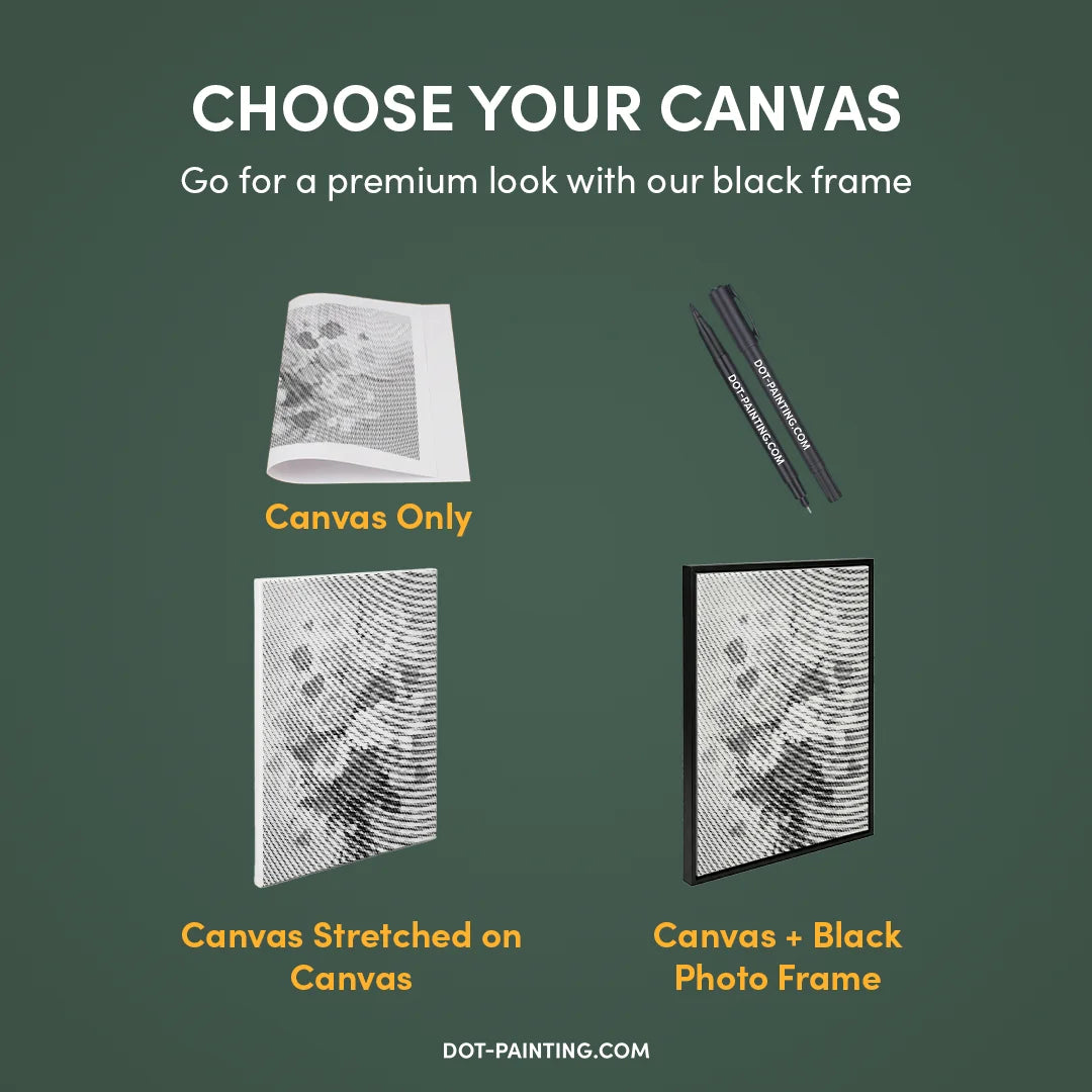 Hjärtan och blommor prickmålning