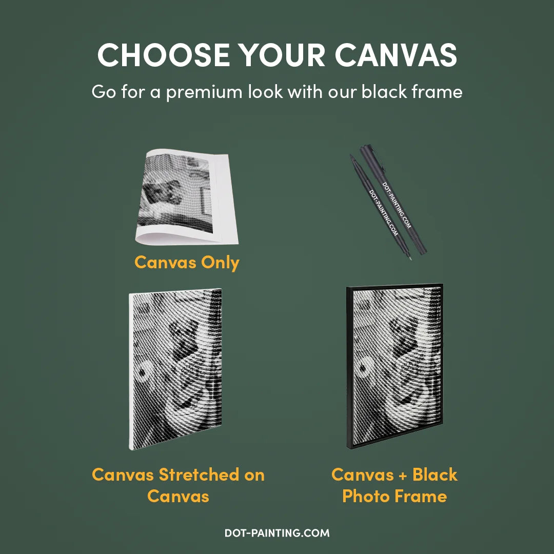 Hund på en toalett prickmålning