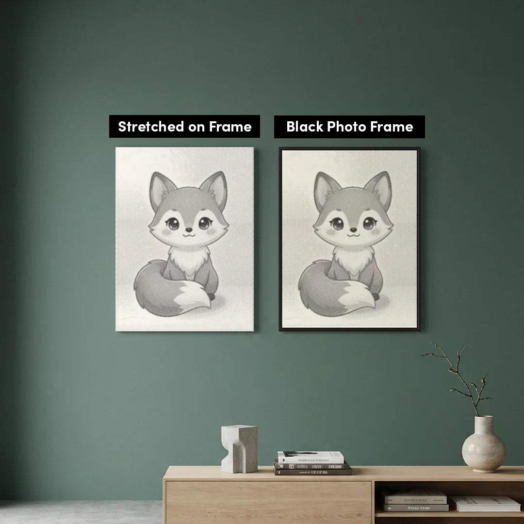 Söt Fox Dot målning