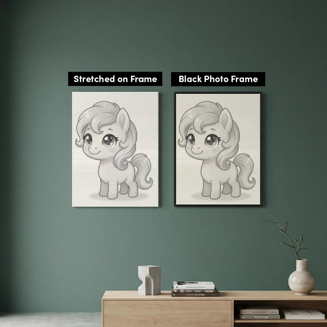 Liten ponnyprickmålning