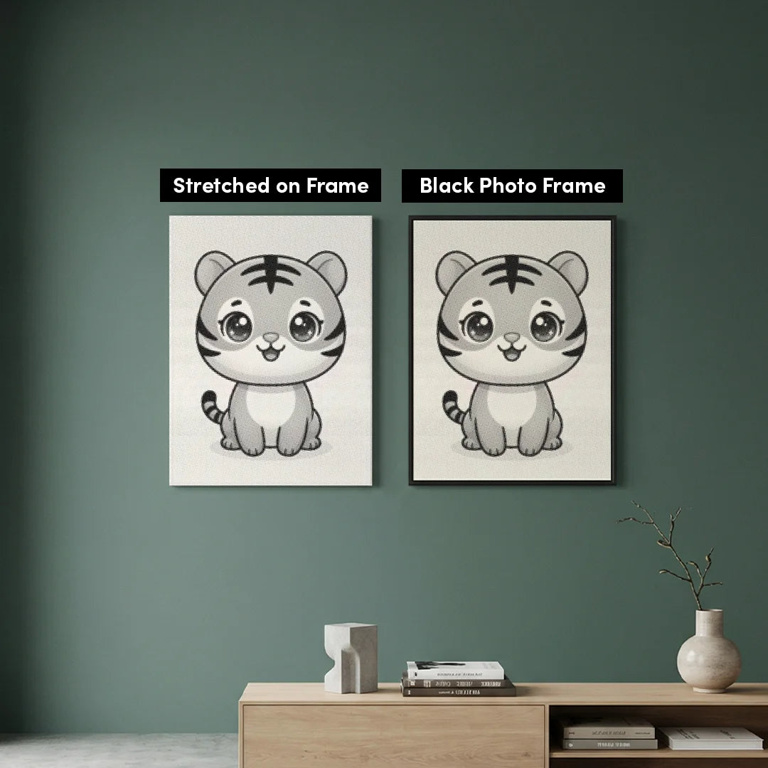 Liten Tiger Dot Målning