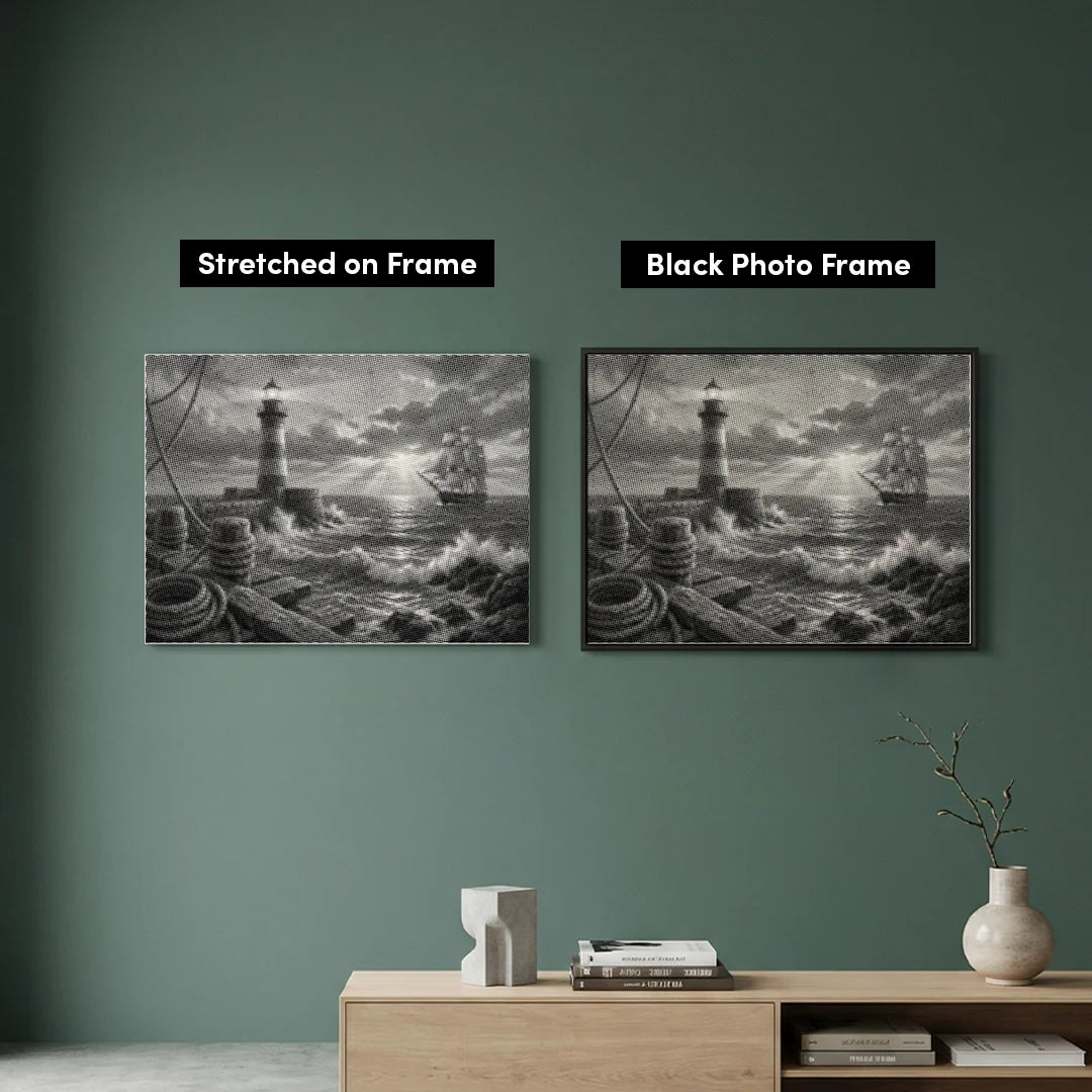 Skepp vid fyren prickmalning