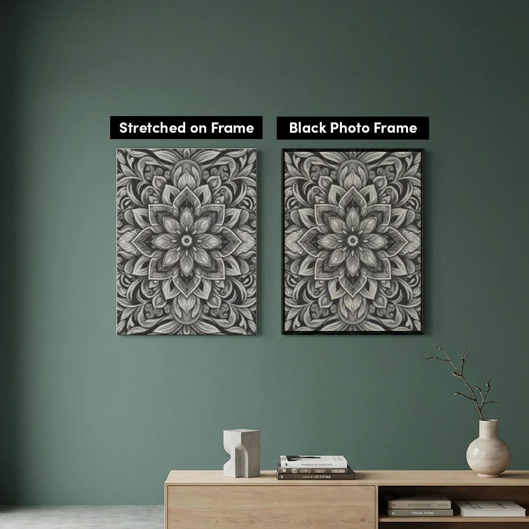 Blommigt Mandala Prickmålning