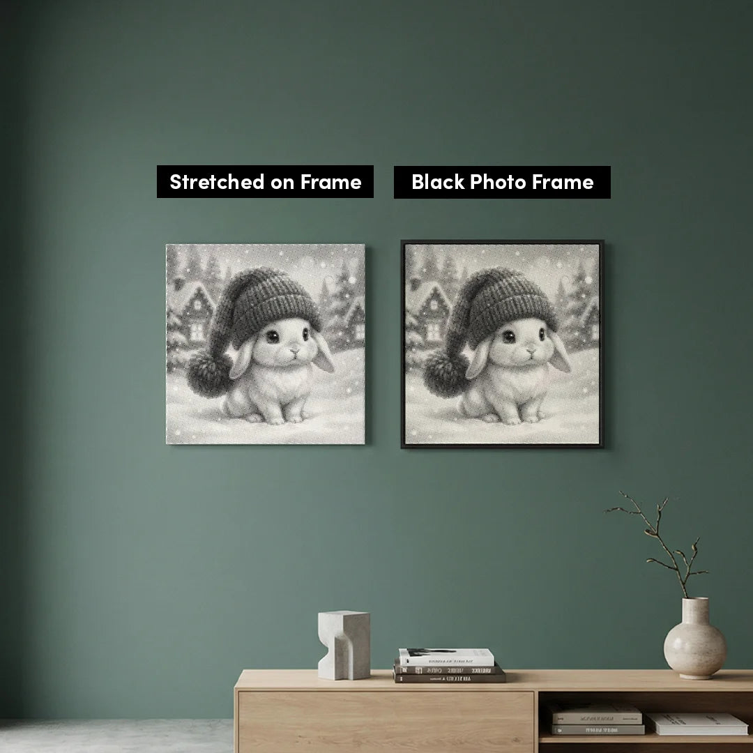 Vinter kanin prick målning