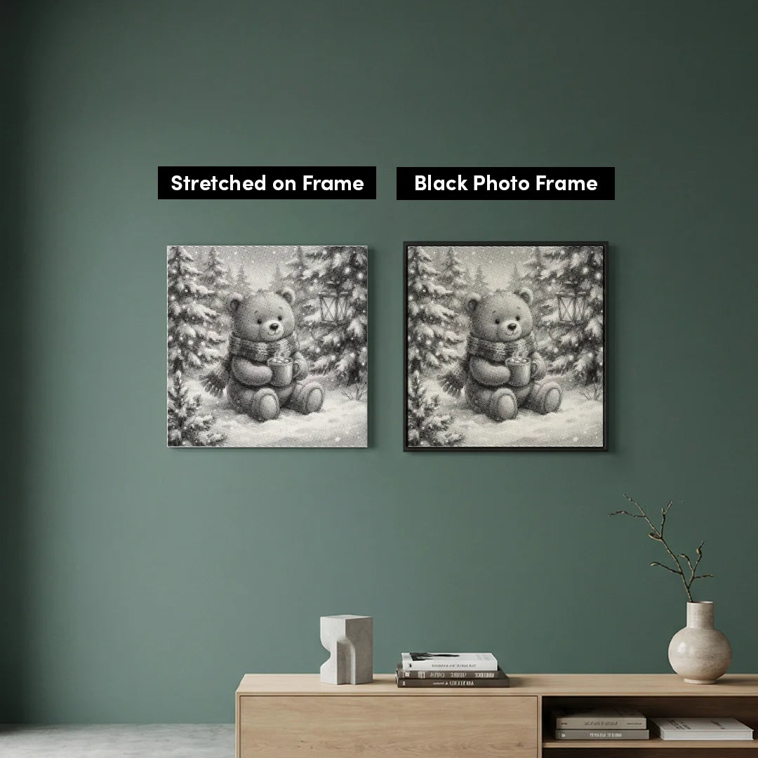 Vinter Björn Prick Målning