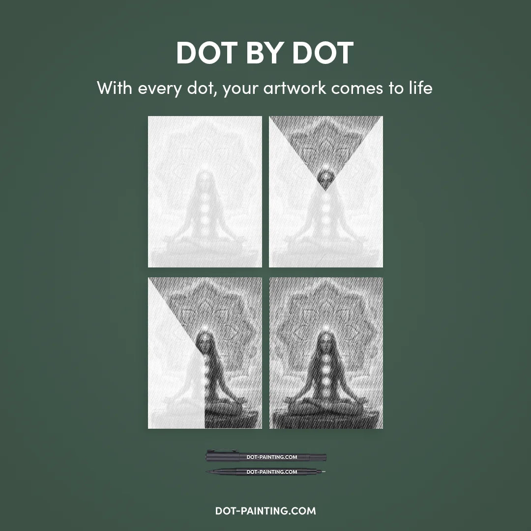 Yoga Mandala Dot Målning
