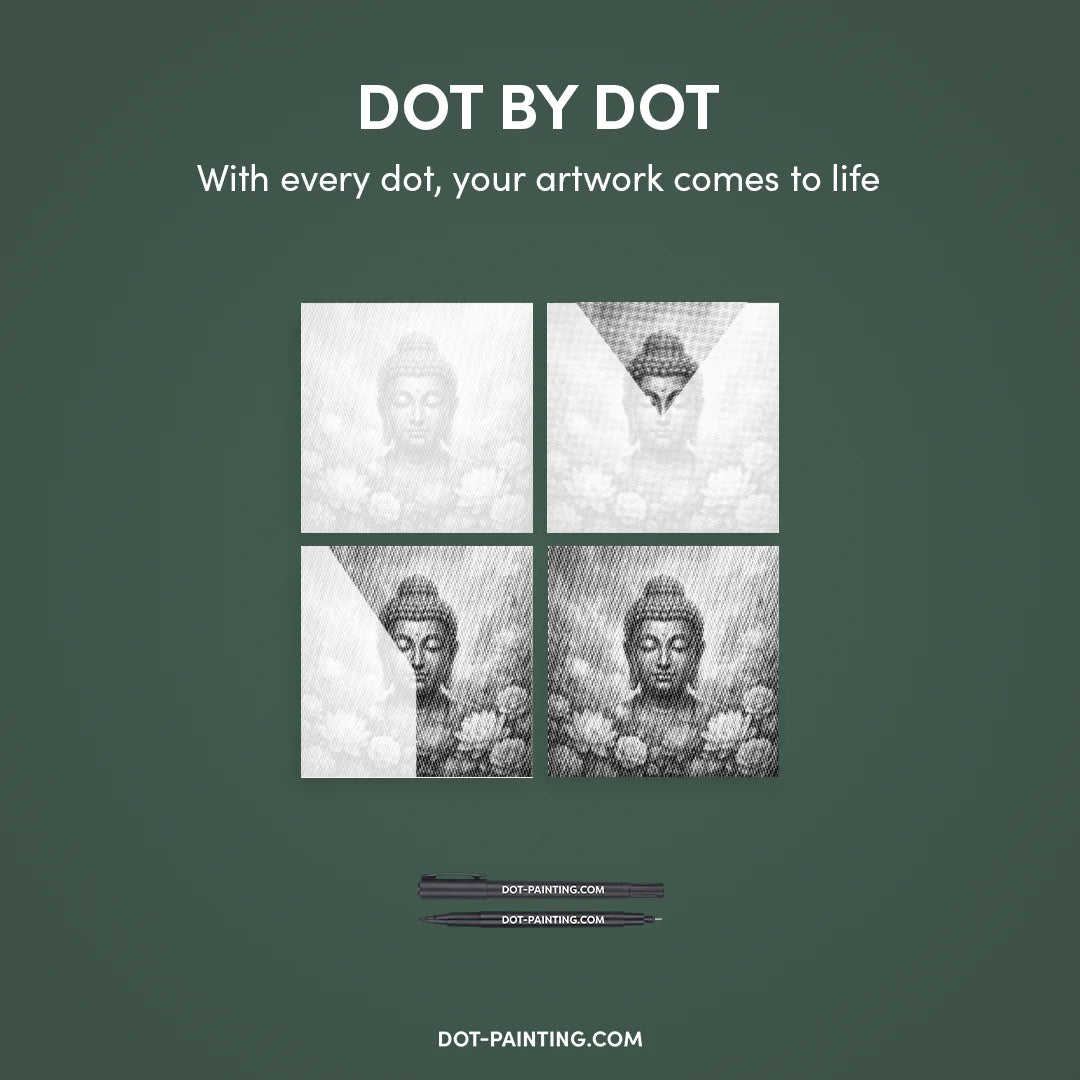 Buddha Dot Målning