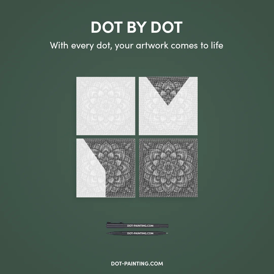Mandala 9 Dot Målning