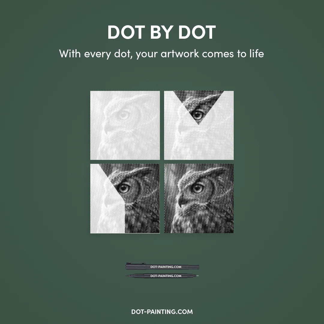 Owl 4 Dot Målning