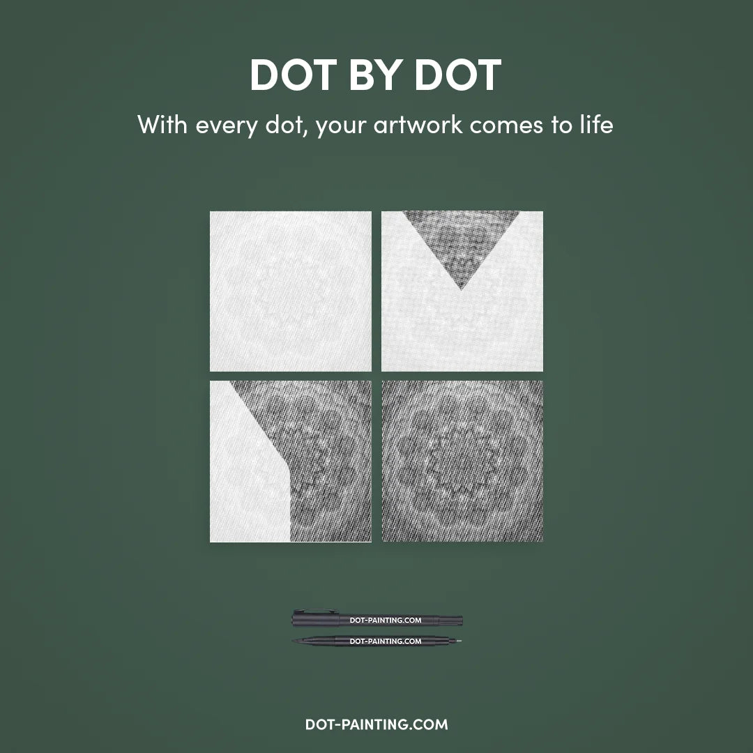 Mandala 4 Dot Målning