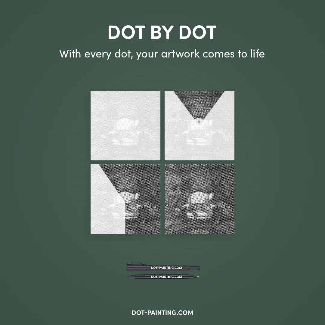 King Leopard Dot Målning